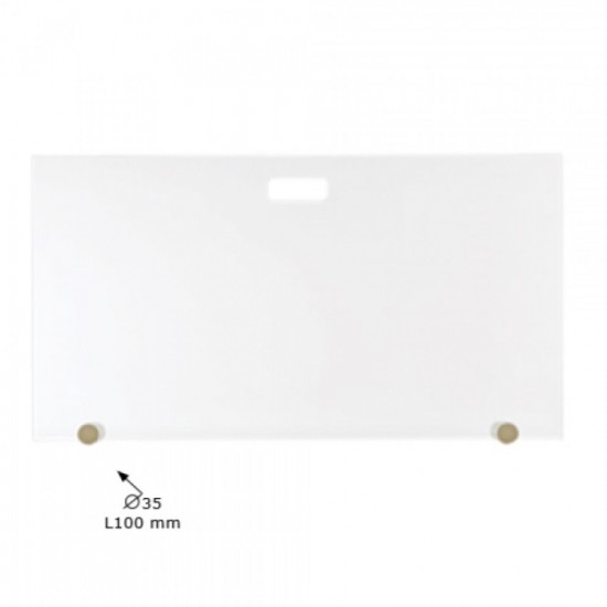 Γυάλινη Κάλυψη τζακιού 586 σε χρώμα Λευκό Πάγου Γυάλινη Κάλυψη τζακιού 586 σε χρώμα Λευκό Πάγου