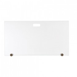 Γυάλινη Κάλυψη τζακιού 586 σε χρώμα Καφέ Ελιάς