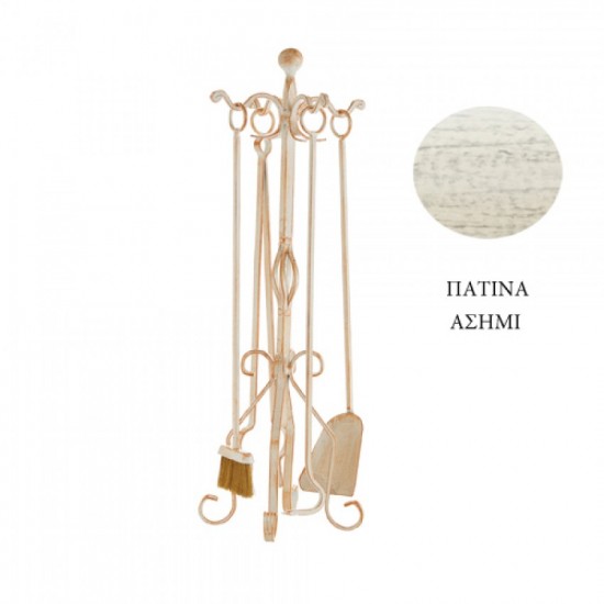 Σετ κρεμανταλάδες zogometal 0683-Β16 σε Κρεμ Πατίνα Ασημί