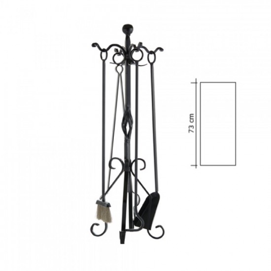 Σετ κρεμανταλάδες zogometal 0683-Β16 σε  Mαύρο Πατίνα Ασημί