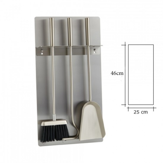 Επιτοίχιο σετ κρεμανταλάδων Zogometal W01-1230 σε Χρώμα Ανοξείδωτο Ματ