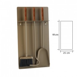 Επιτοίχιο σετ κρεμανταλάδων Zogometal W01-1230 σε Χρώμα Ξύλο Ελιάς - Καφέ Ελιάς